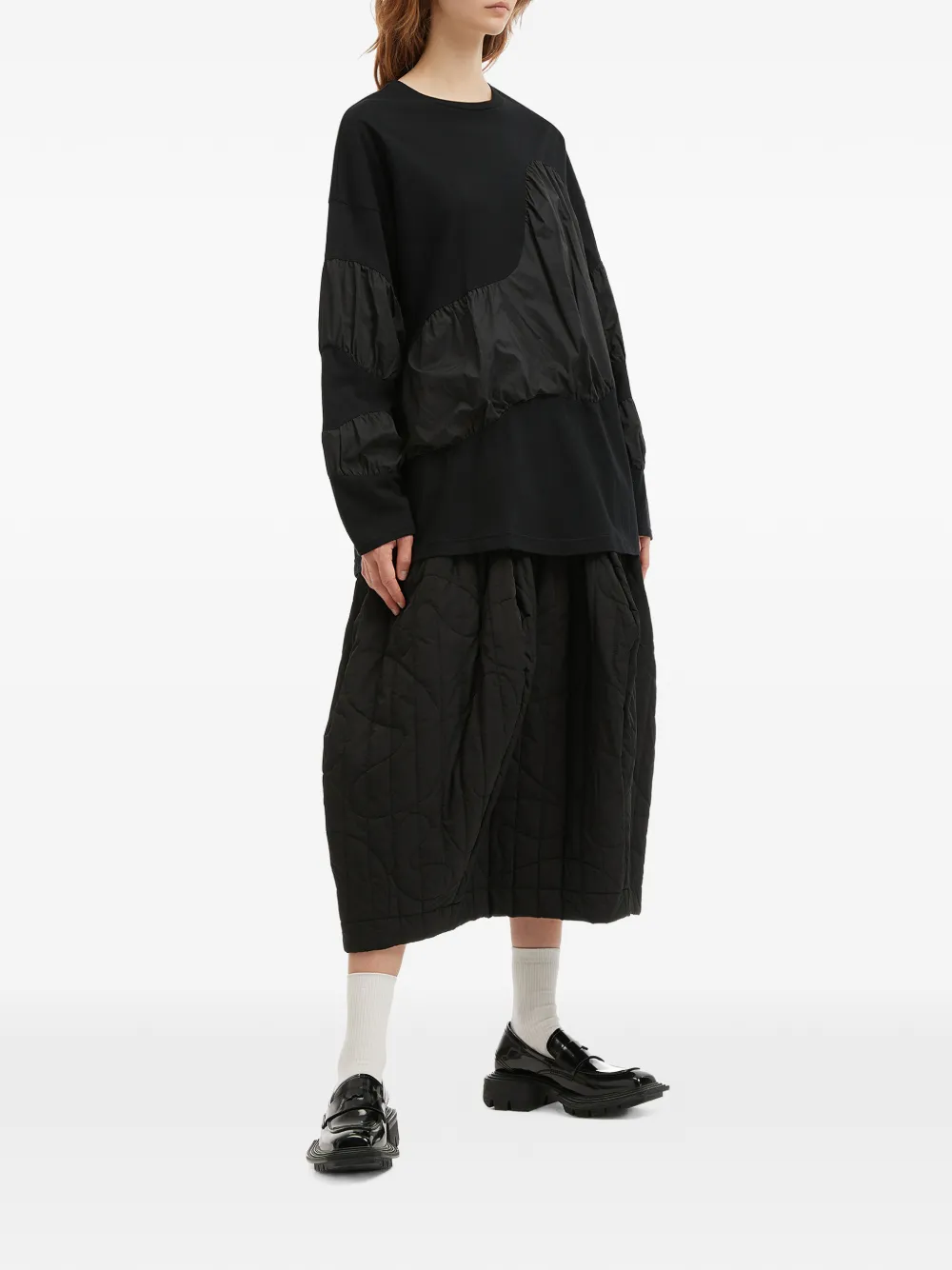 Enf&ouml;ld ruffled quilted skirt - Zwart