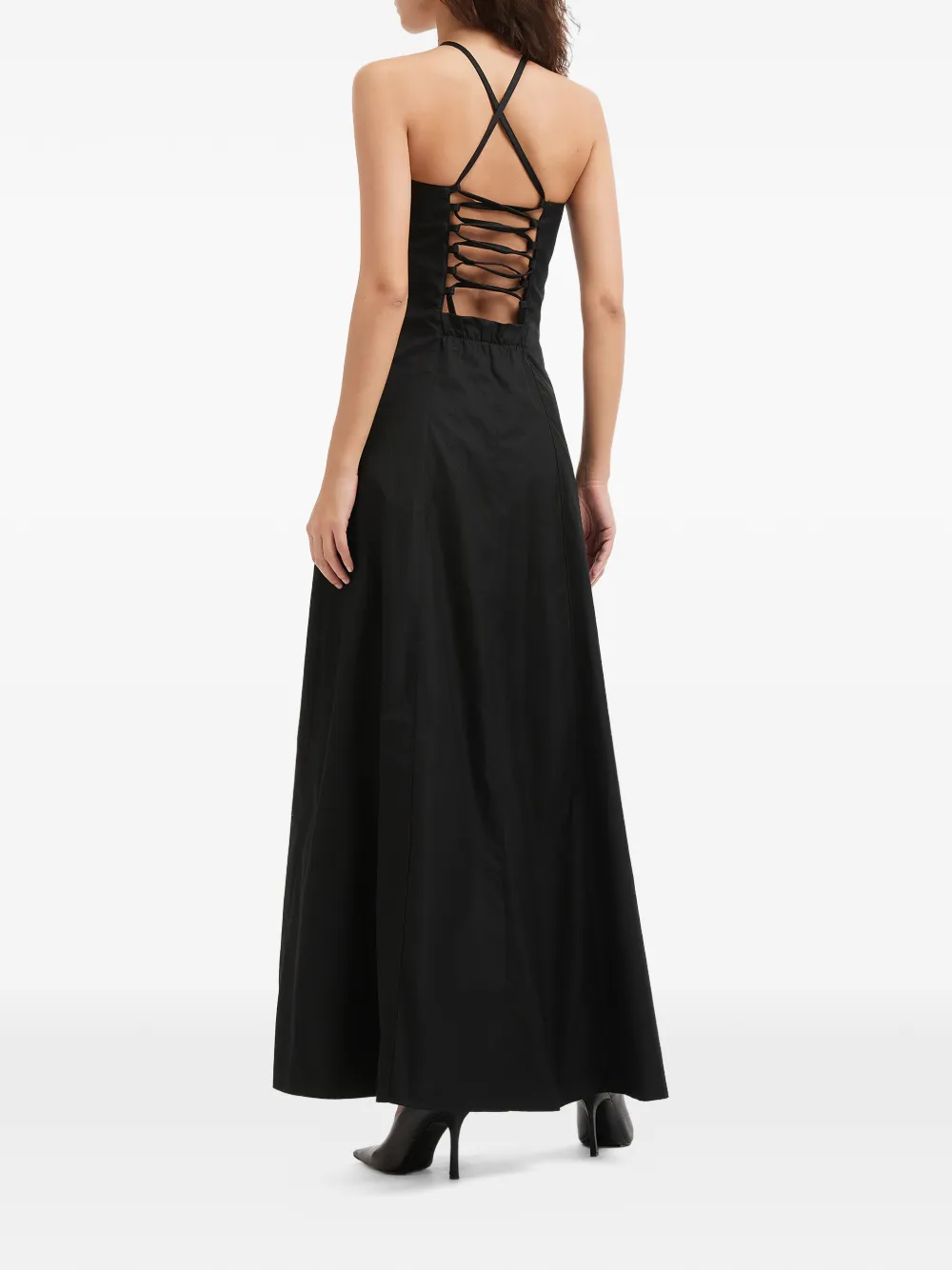 crossover strappy maxi dress