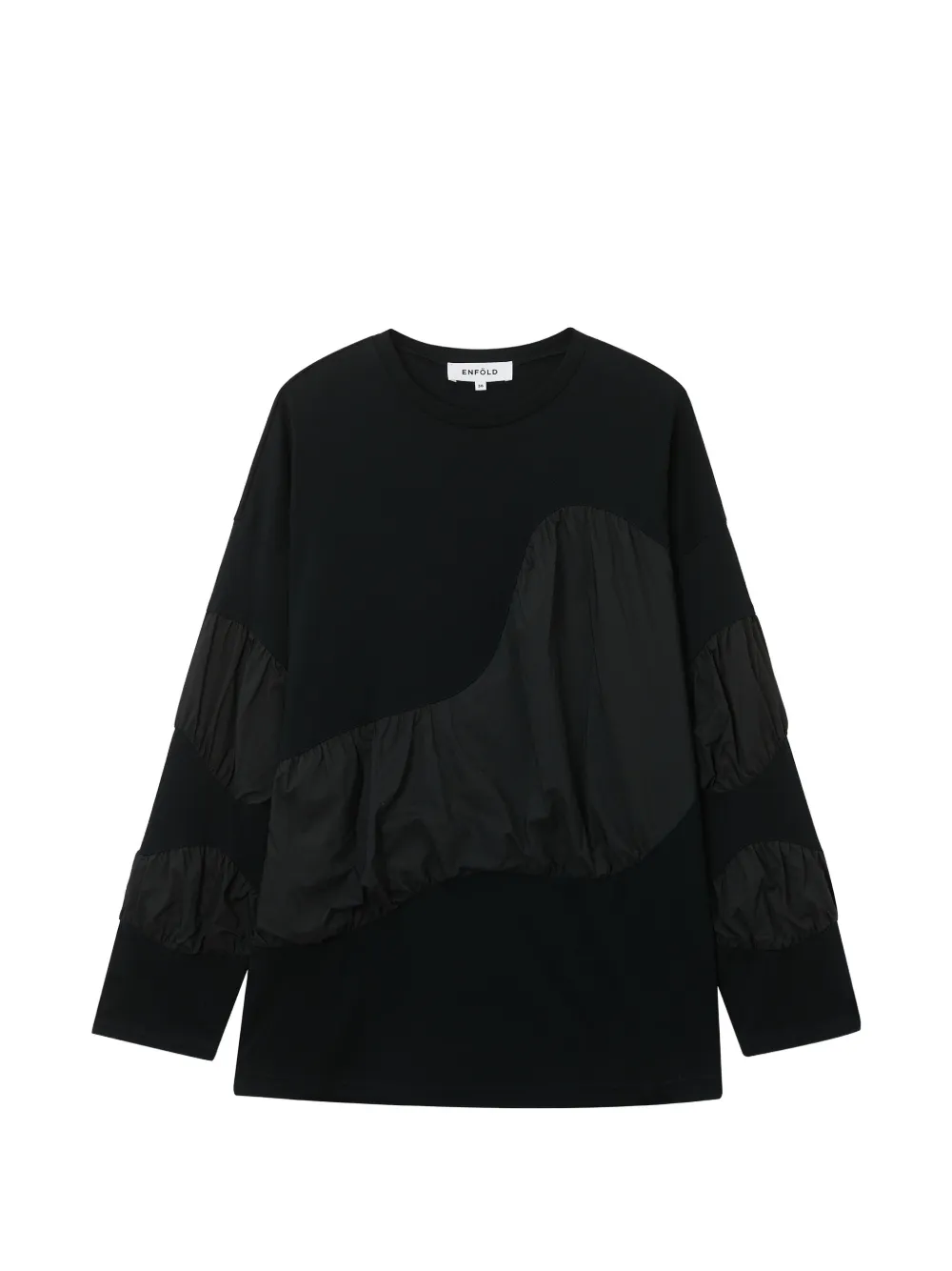 Enföld panelled long-sleeve top - Schwarz