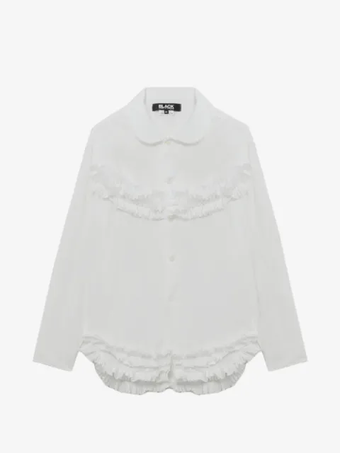 Black Comme Des Garçons skjorta med volangkrage