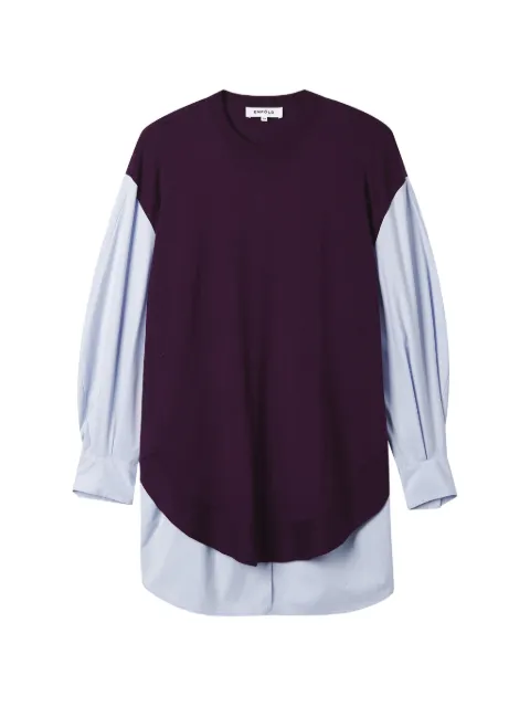 Enföld panelled balloon sleeve top