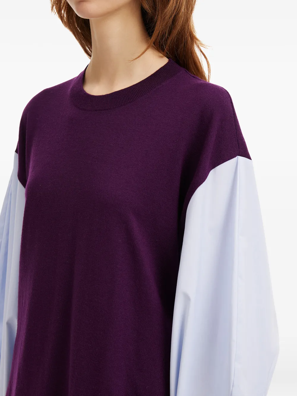 Enföld Panelled Balloon Sleeve Top | Purple | FARFETCH BH