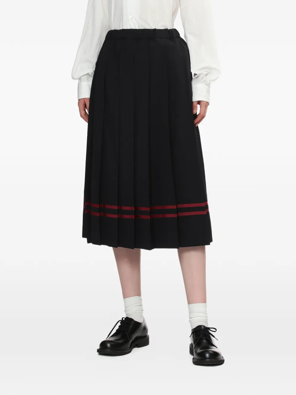  Comme Des Garçons Girl Pleated Midi Skirt - Blue 