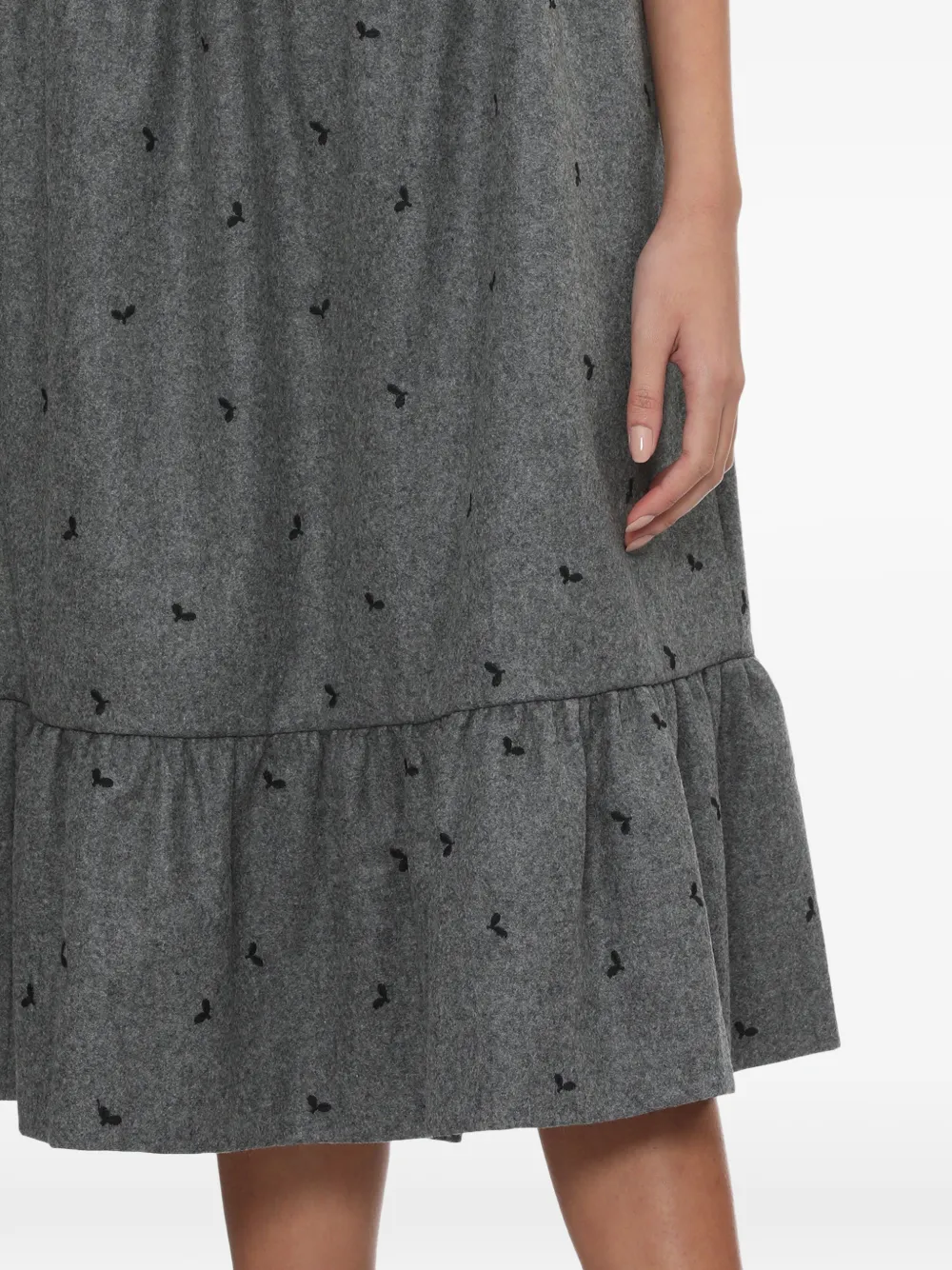 Comme Des Garçons Girl Midi-rok met ruches Grijs