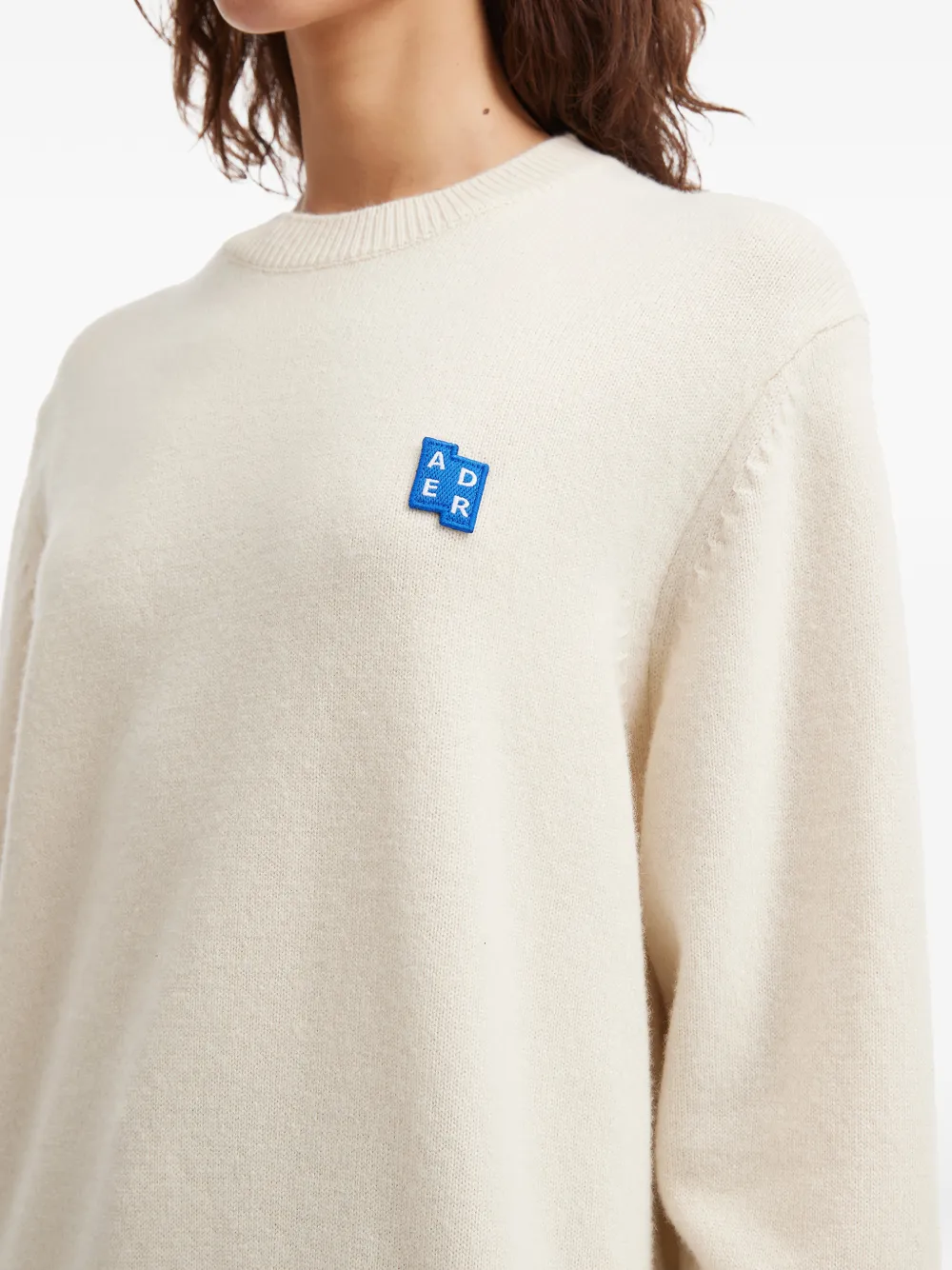Ader Error Logo-patch Sweater In Neutral