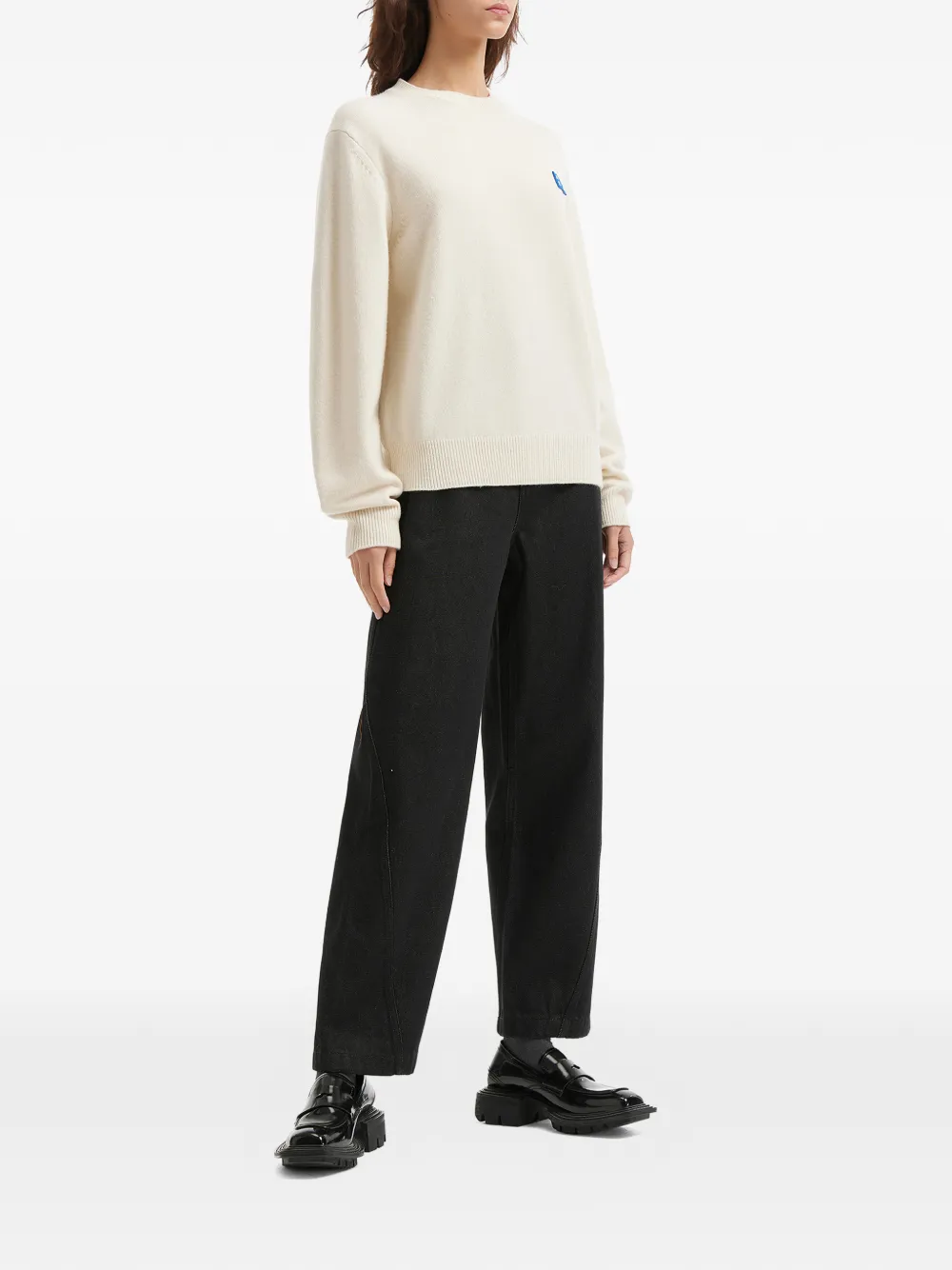 Ader Error Logo-patch Sweater In Neutral