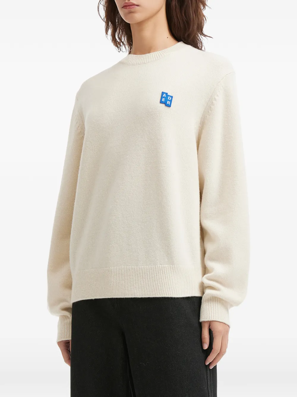 Ader Error Logo-patch Sweater In Neutral