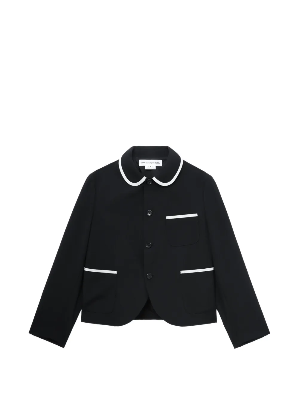 Comme Des Garçons Girl Giacca con colletto a punta - Nero