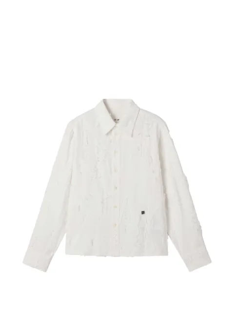 Ader Error distressed collared shirt