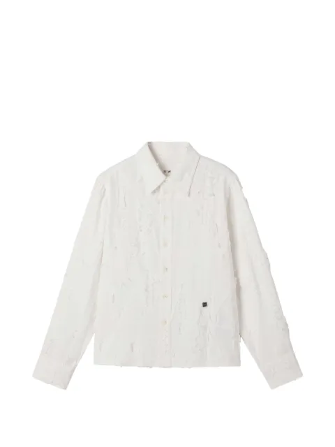 Ader Error distressed collared shirt