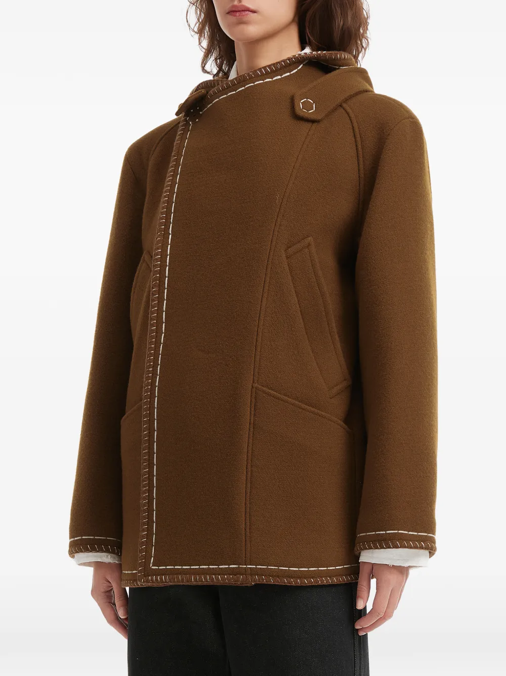 Ader Error フーデッド コート | ブラウン | FARFETCH JP