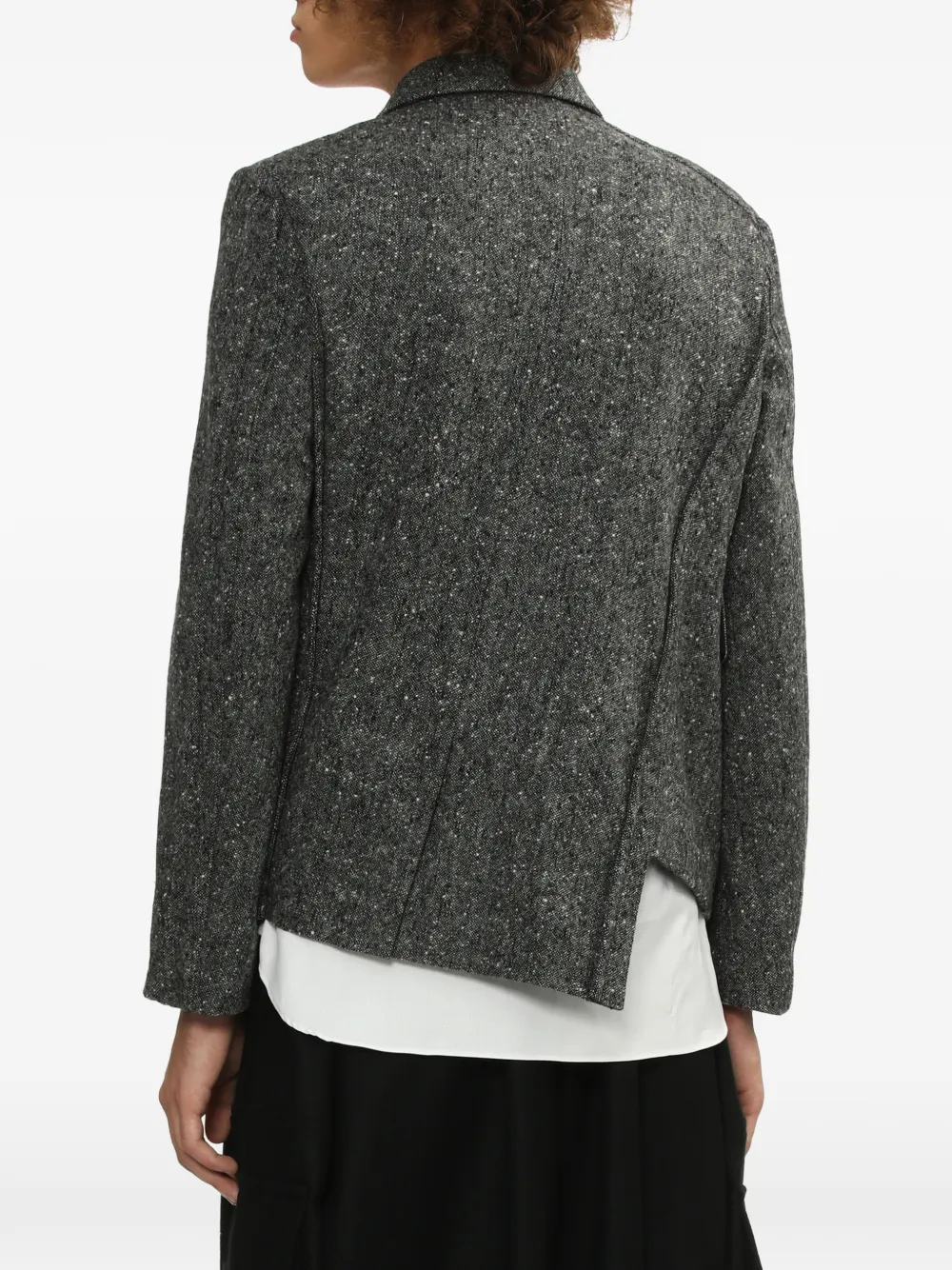 Black Comme Des Garçons Blazer met klepzak en knopen Grijs