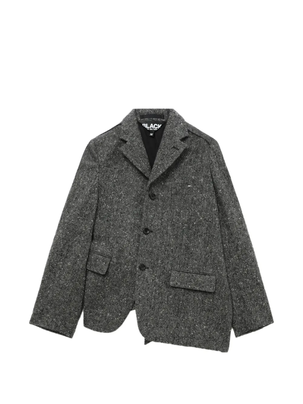Black Comme Des Garçons button flap-pocket blazer - Grigio