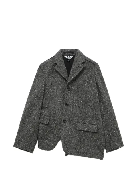 Black Comme Des Garçons button flap-pocket blazer