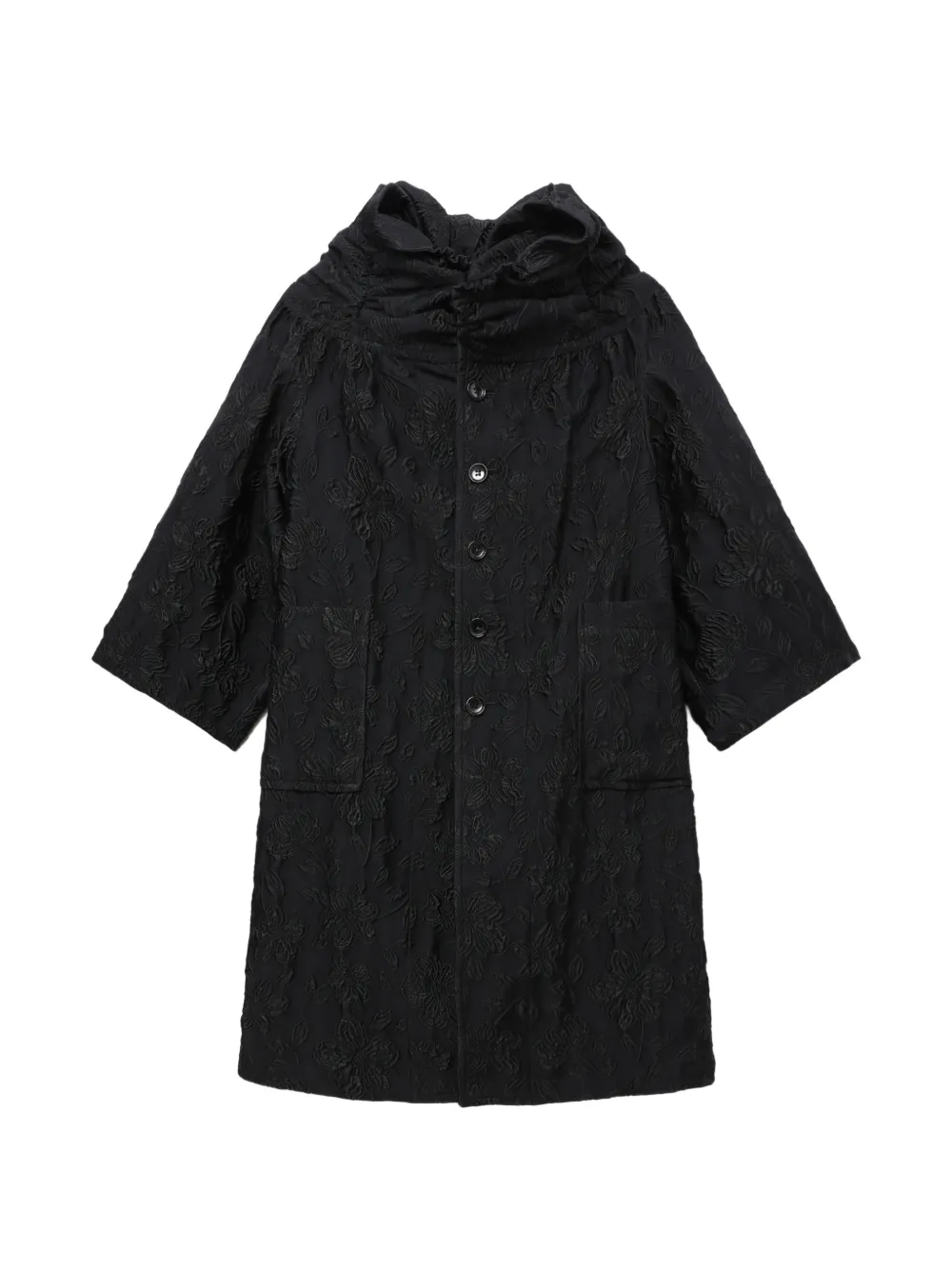 Comme des Garçons TAO hooded bow coat - Nero