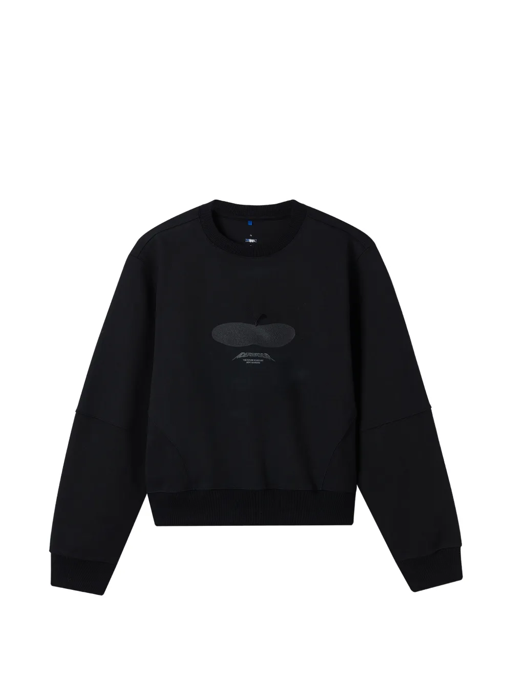 Ader Error Graphic Crew-neck Sweatshirt In Black