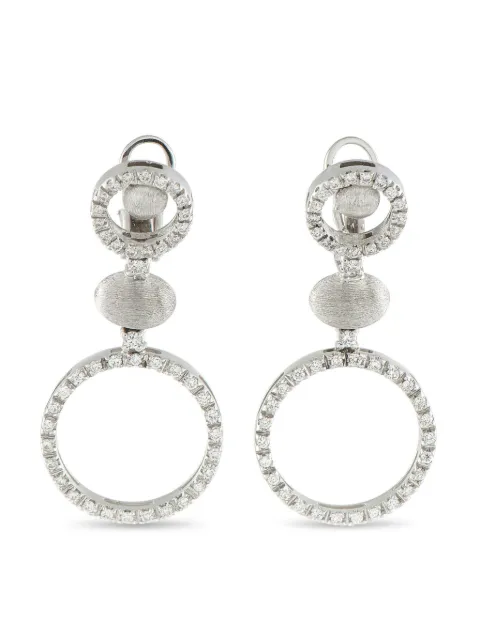 NANIS 18K white gold diamond earrings