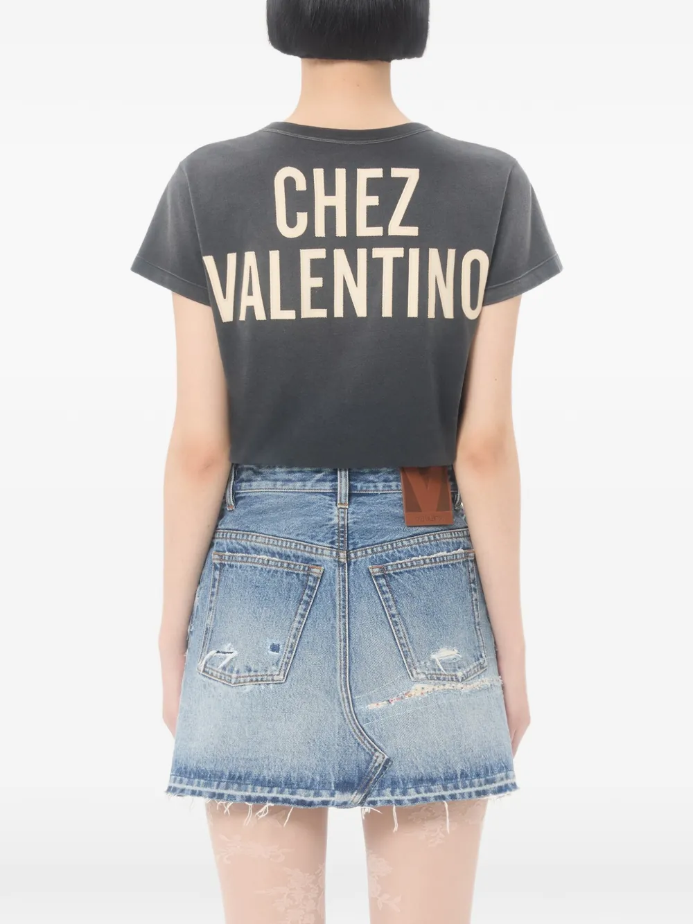 Valentino Garavani T-shirt met grafische print Grijs