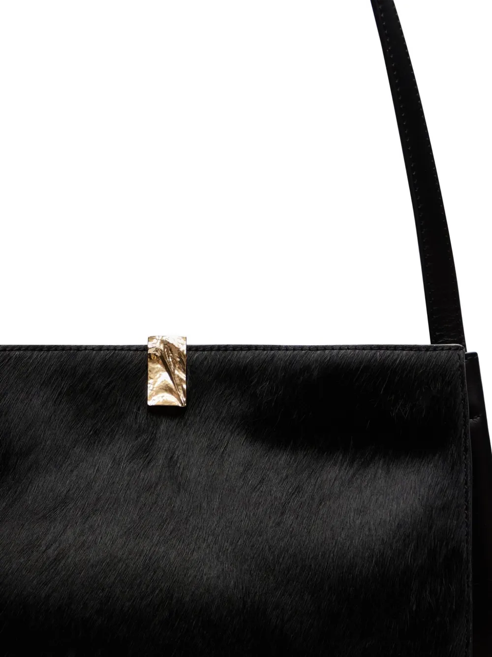 Loulou De Saison Odile Pony-effect Bucket Bag In Black