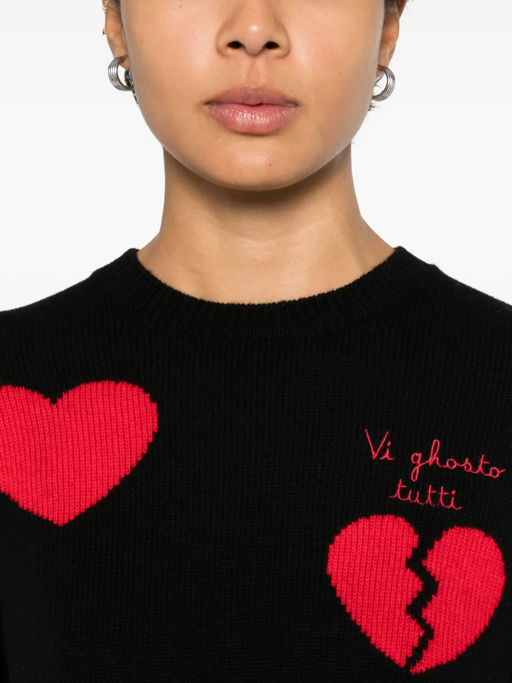 MC2 Saint Barth New Queen trui met borduurwerk Zwart