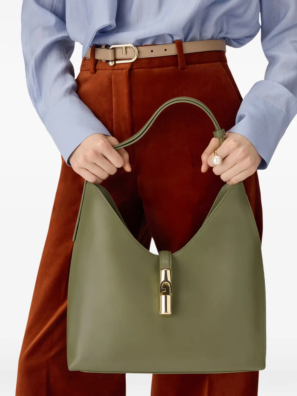 Furla Goccia schoudertas Groen