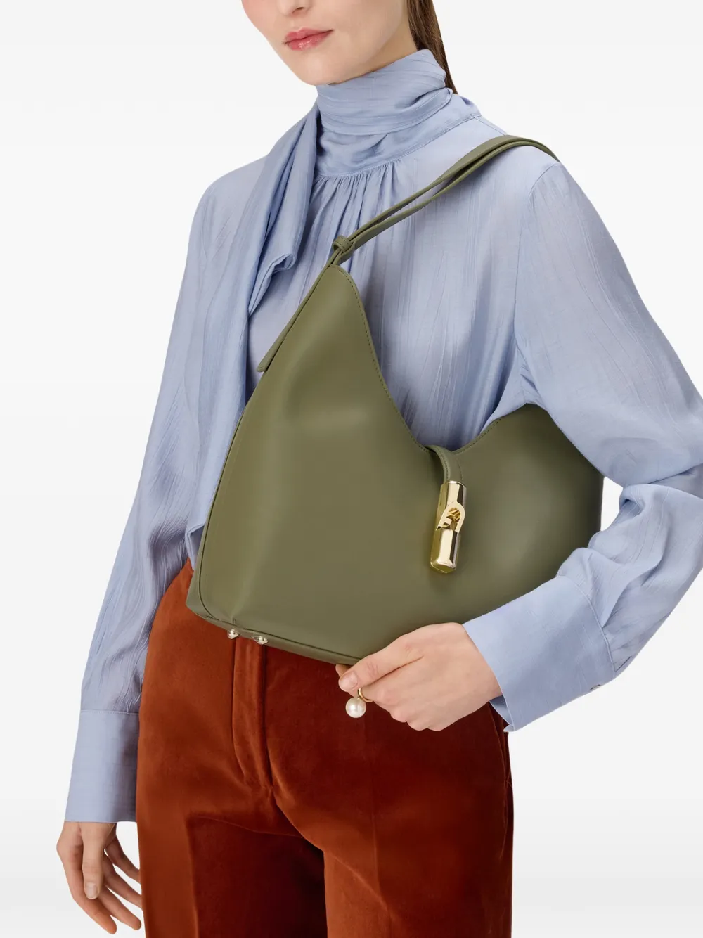 Furla Goccia schoudertas Groen