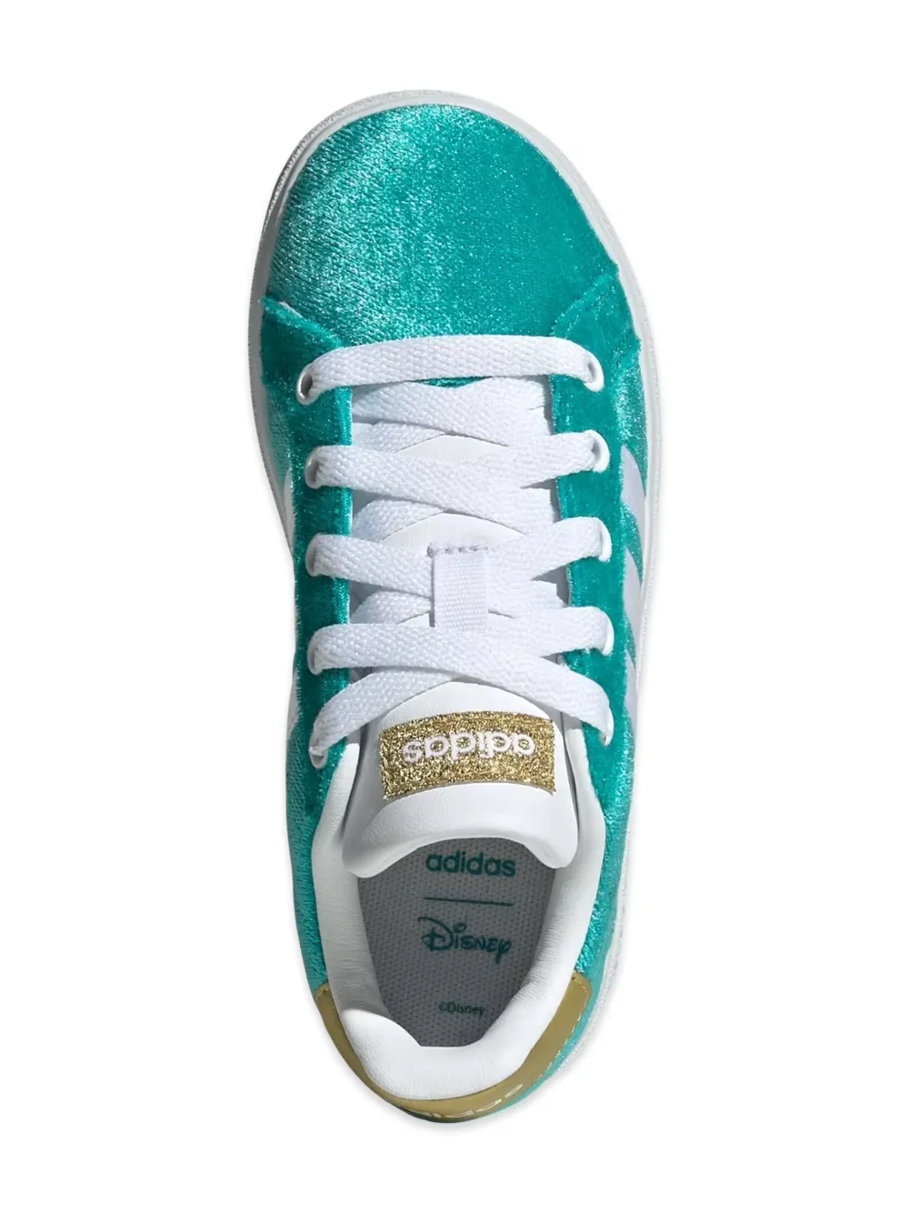 Adidas Kids x Disney Jasmine Grand Court 2.0 gestreepte sneakers - Groen
