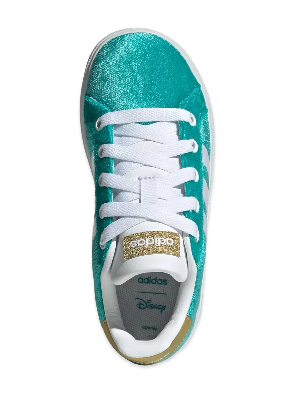 adidas Kids x Disney Jasmine Grand Court 2.0 gestreepte sneakers Groen