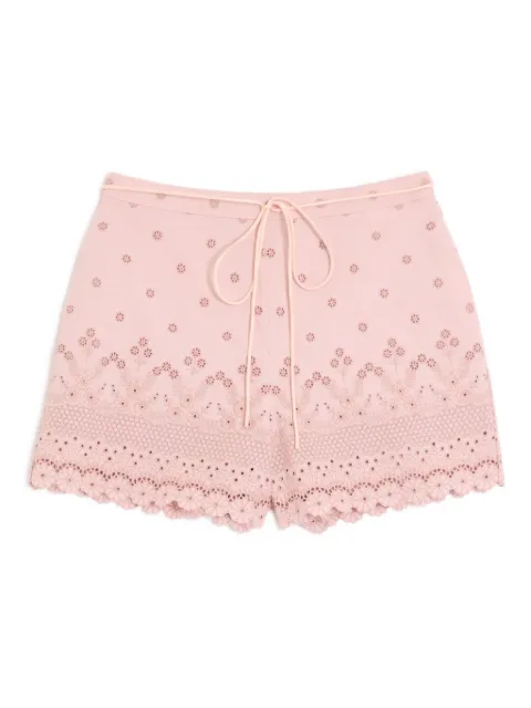 Valentino Garavani ruffle cotton ribbon shorts