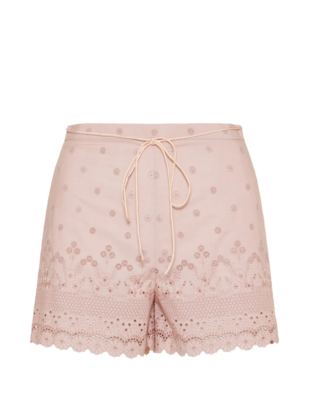 Valentino Garavani Katoenen shorts met ruches en lint Roze