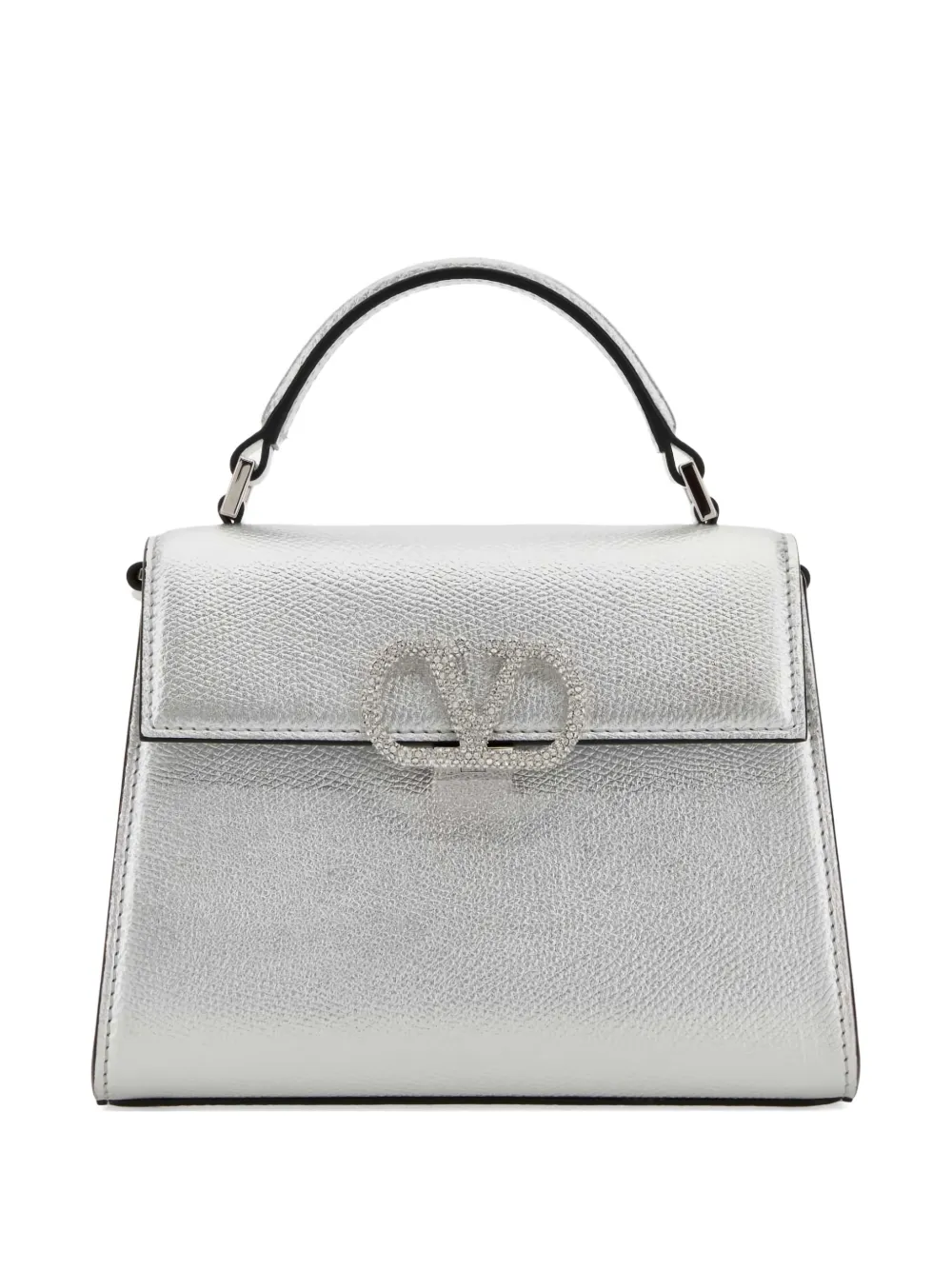 Valentino Garavani mini Vsling leather tote bag - Silver