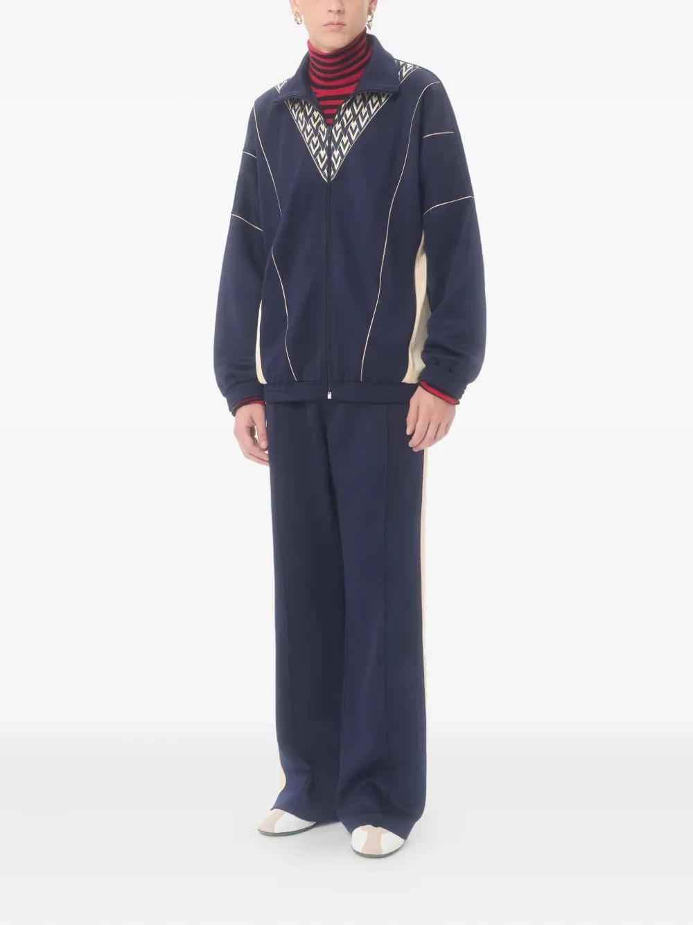 Valentino Garavani VLogo trainingsbroek met streep - Blauw