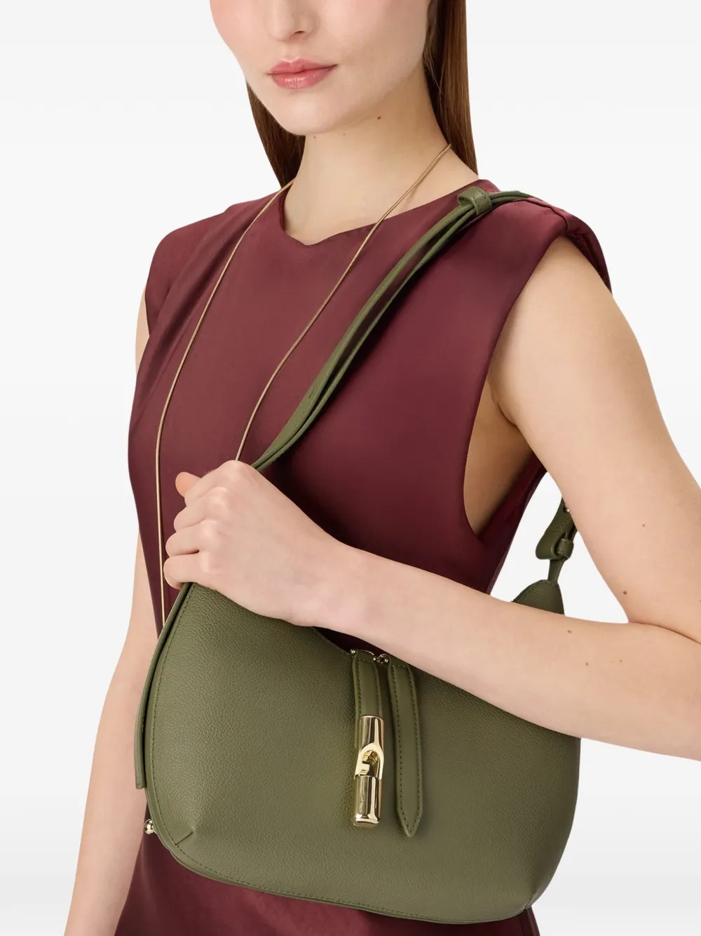 Furla Kleine Goccia schoudertas Groen