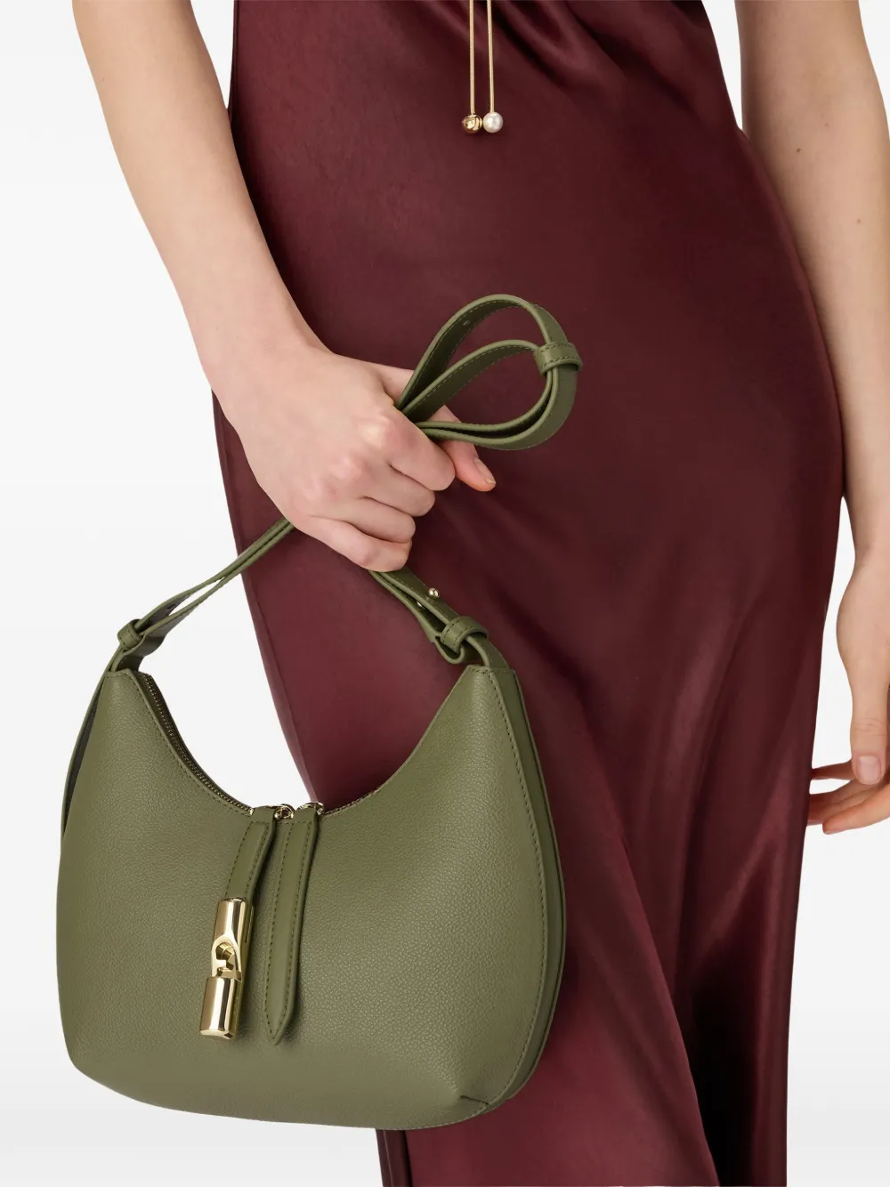 Furla Kleine Goccia schoudertas Groen