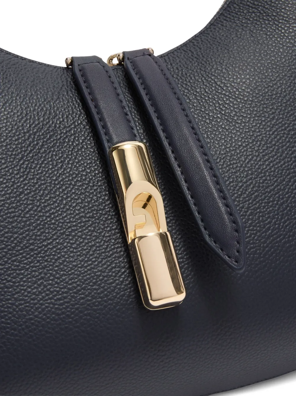 Furla Goccia kleine leren schoudertas Blauw