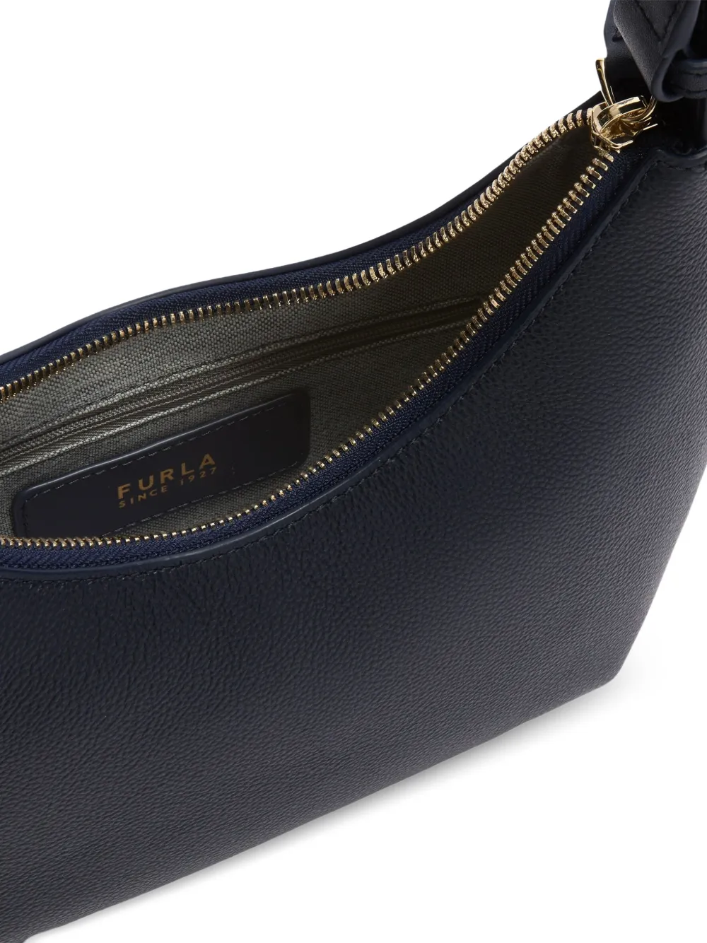 Furla Goccia kleine leren schoudertas Blauw