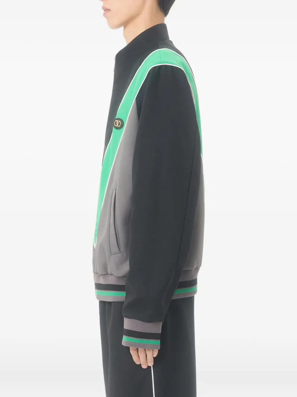Valentino Garavani Trui met logopatch en rits Zwart