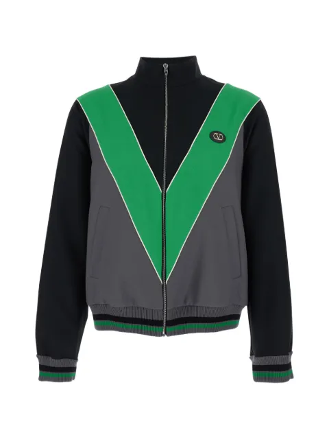 Valentino Garavani nylon sweatshirt with zip and VLogo patch