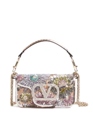 Valentino Garavani Small Locò floral-embroidered Tote Bag