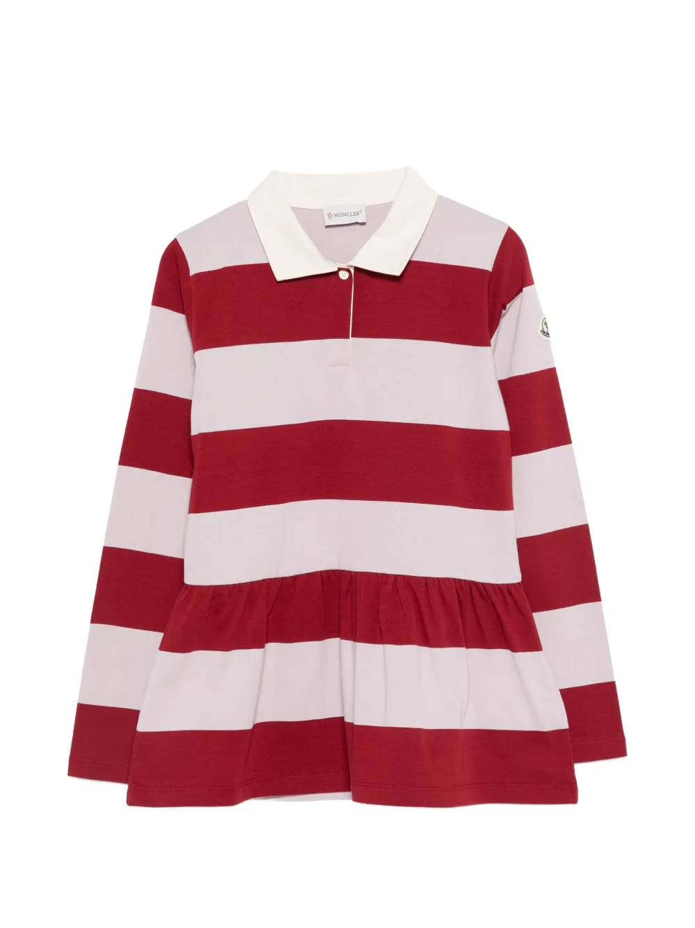 Moncler Enfant Gestreepte jurk Rood