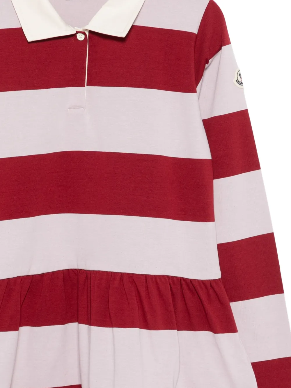 Moncler Enfant Gestreepte jurk Rood