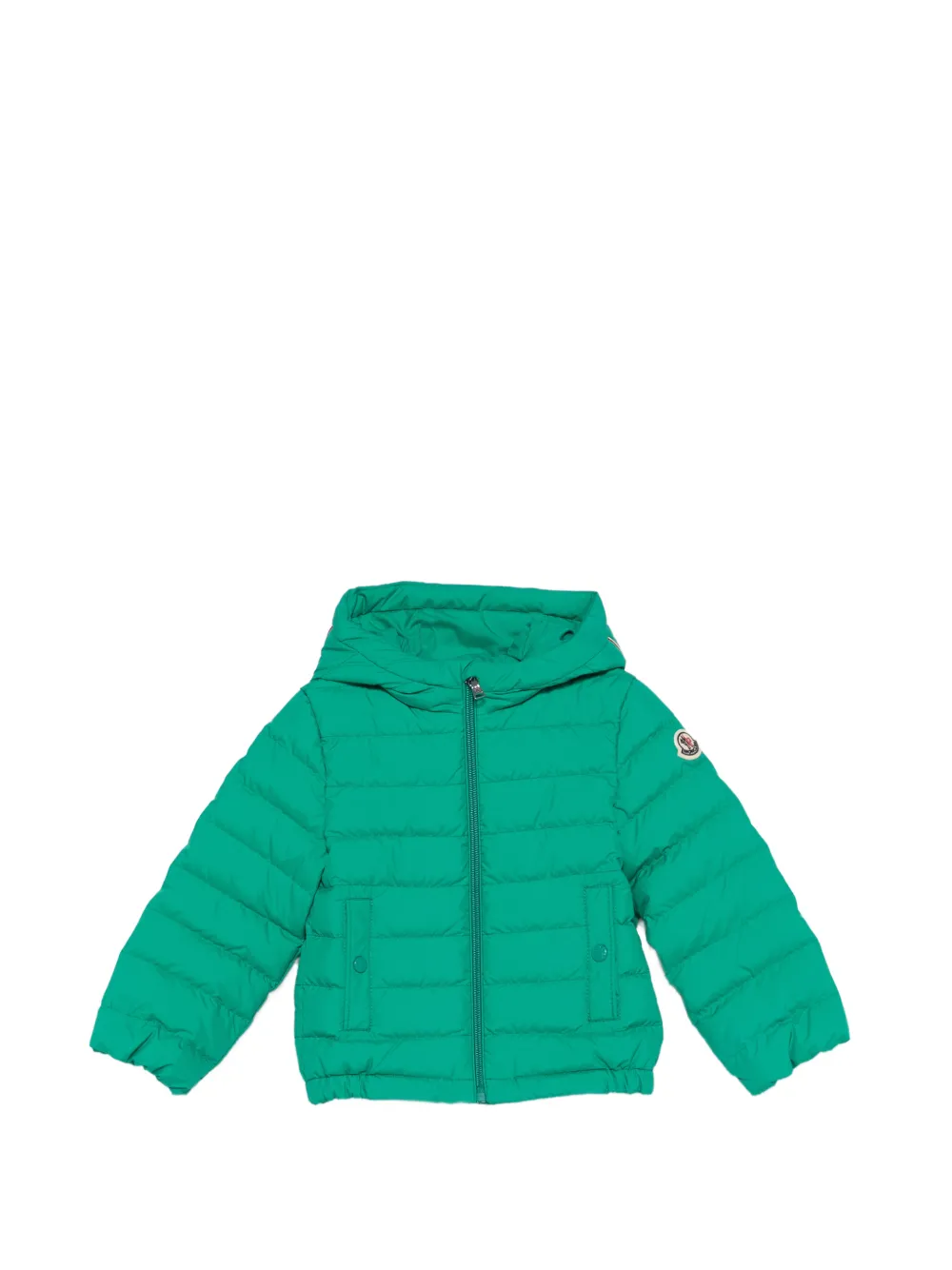Moncler Enfant Dilar gewatteerd jack met capuchon Groen