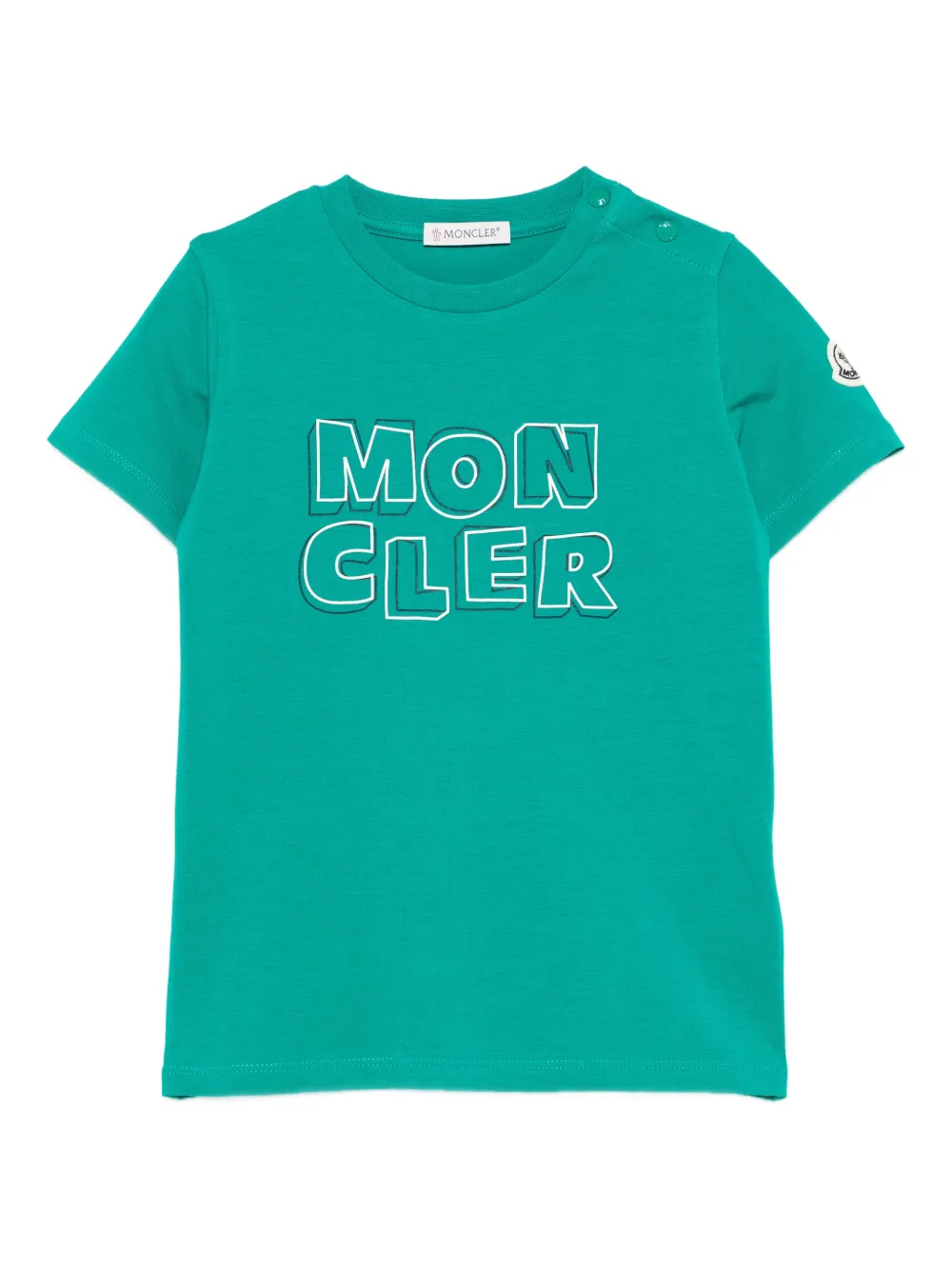 Moncler Enfant T-shirt met logoprint Groen