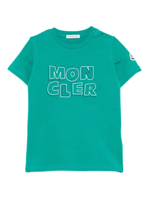 Moncler Enfant playera con logo estampado