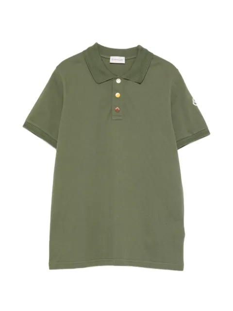 Moncler Enfant button cotton polo shirt