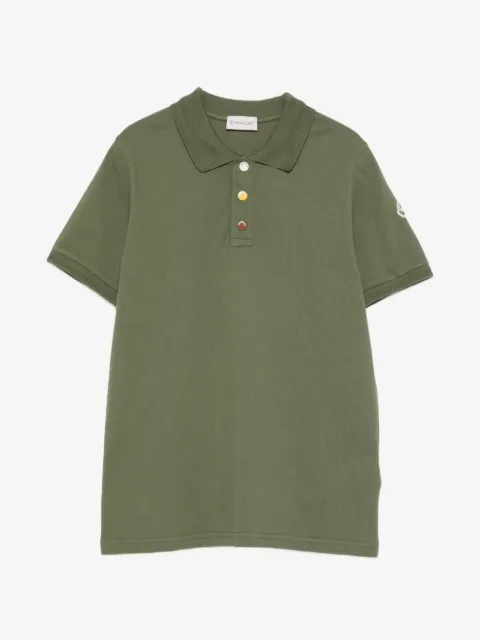 Moncler Enfant button cotton polo shirt