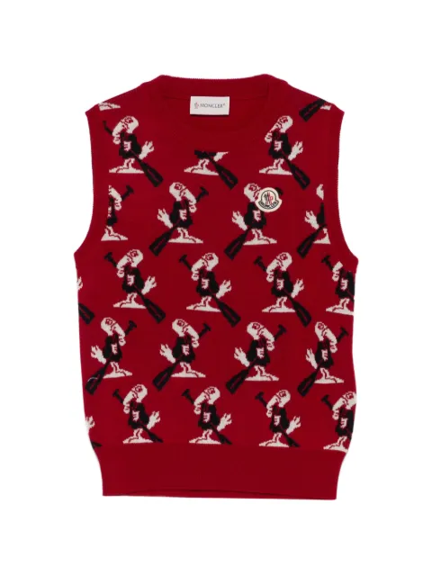 Moncler Enfant топ с нашивкой-логотипом