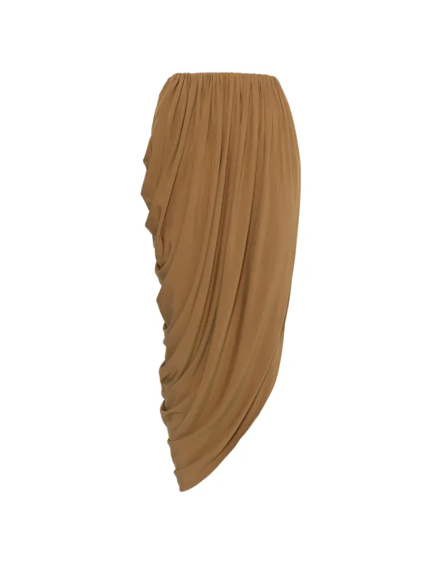 Esse Studios Solina Draped Skirt in Brown