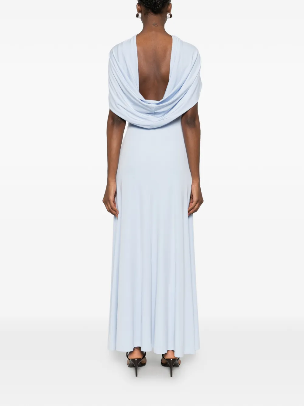 Esse Studios Cowl Solina Dress in Blue, view 4