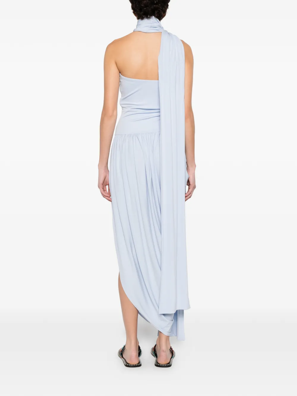 Esse Studios Strapless Draped Dress in Blue, view 4